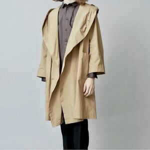 Jaeger Vintage Hooded Trench Coat Size S